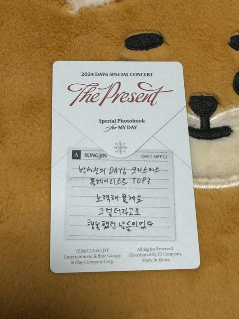 Day6 Sungjin 24Clcon Photobook The Present Photocard