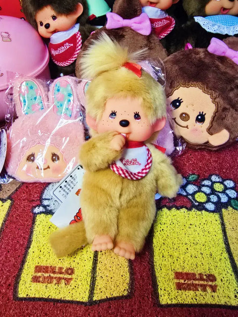 Authentic Japanese Sekiguchi Monchhichi Doll Blonde Girl