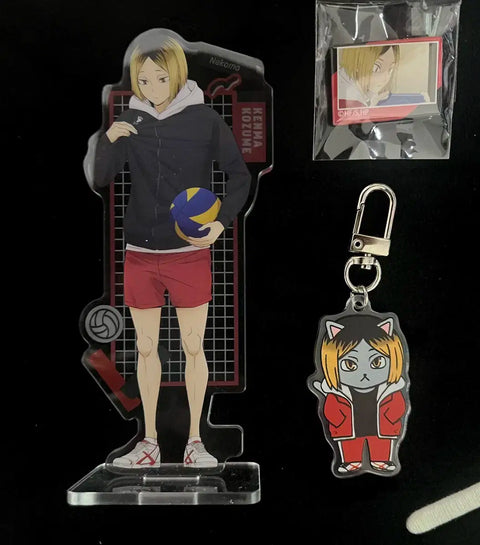 Haikyuu Kozume Kenma Acrylic Stand Keyring Badge Goods Bundle Nekoma