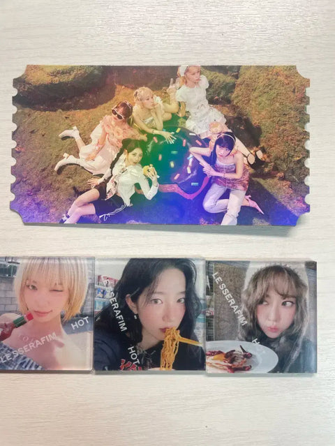 LE SSERAFIM HOT/CRAZY card, Magnet Chaewon Sakura Kazuha