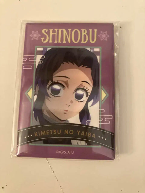 Demon Slayer Square Can Badge Kocho Shinobu