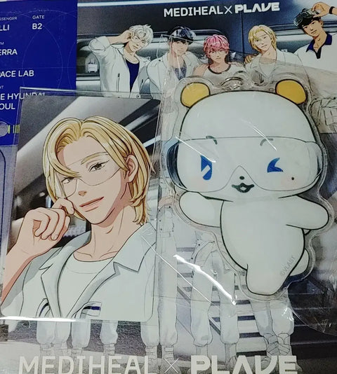 PLAVE Mediheal photocard + keyring + admission ticket postcard