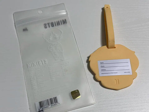 BTS TinyTAN Luggage Tag Jin, Suga Figure Toothbrush Unopened
