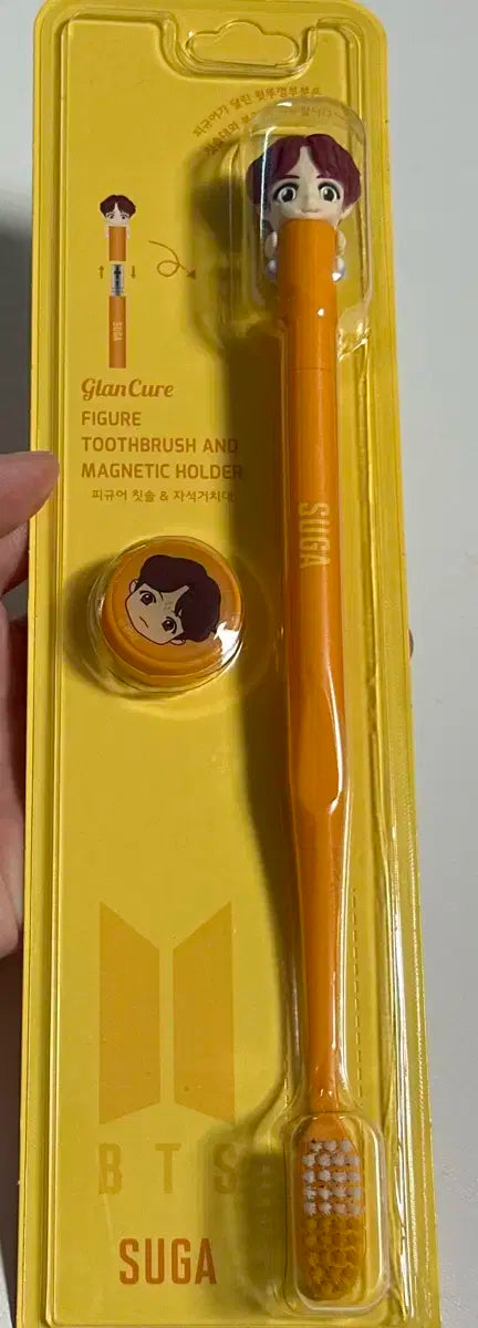 BTS TinyTAN Luggage Tag Jin, Suga Figure Toothbrush Unopened