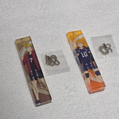 Batch) Haikyuu Exhibition Atsumu Hinata Acrylic Stick Keyring Goods