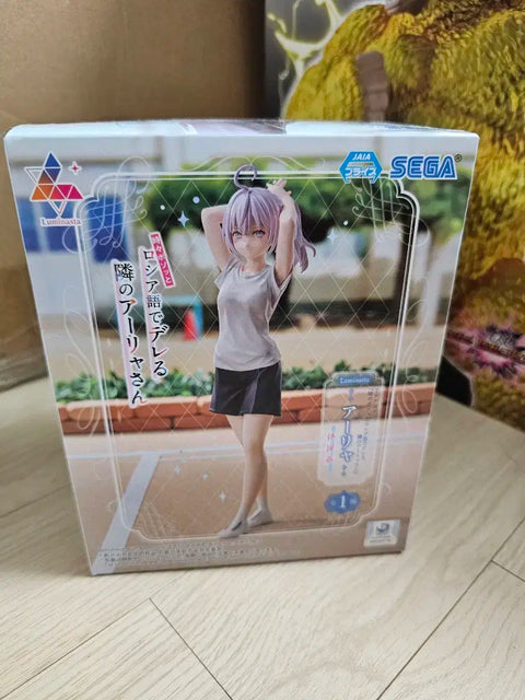 Occasionally, a shy Russian-blushing Ara-Yang Ara bishoujo figure in a gym uniform.