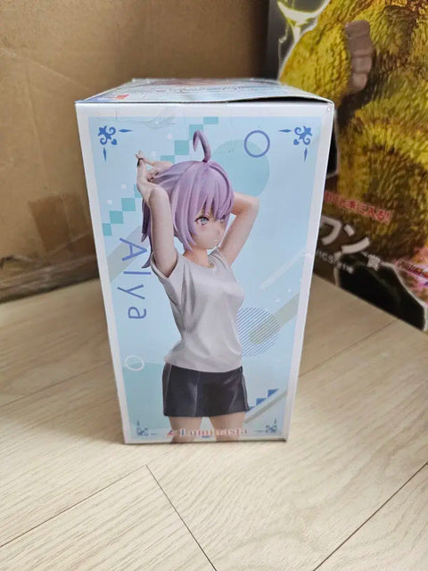 Occasionally, a shy Russian-blushing Ara-Yang Ara bishoujo figure in a gym uniform.