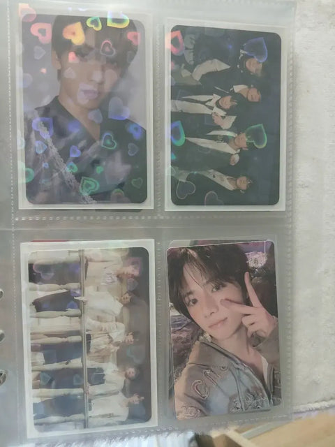 Selling TXT photocards.