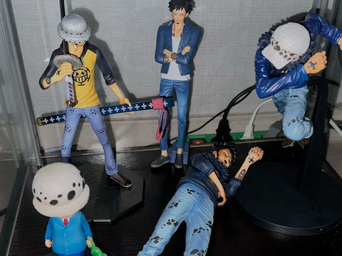 One Piece Trafalgar Law figures, all together.