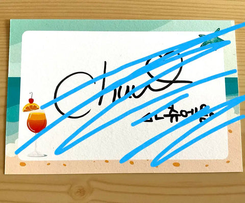 Chicken Maru Chuu Autographed Postcard Sale