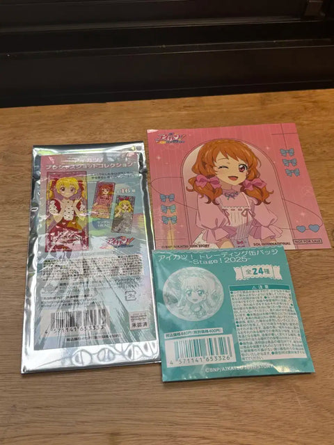 Aikatsu New Release 2025 August 23rd 10th Anniversary Card + Can Badge + Bonus Gift