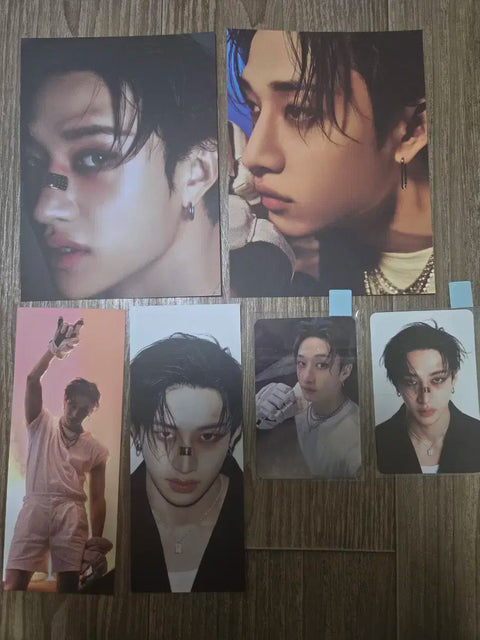 Stray Kids Bang Chan Karma regular edition album photocard, Skzoo version album photocard bundle.