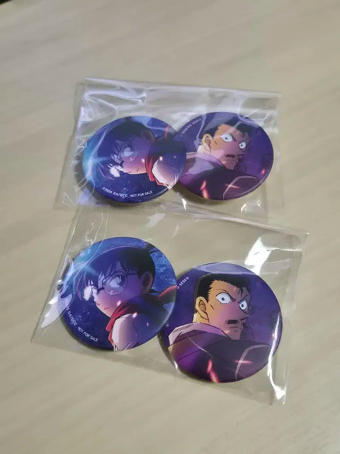 Detective Conan: The Raven Chaser Movie 6th Week Bonus Can Badge 2-Piece Set