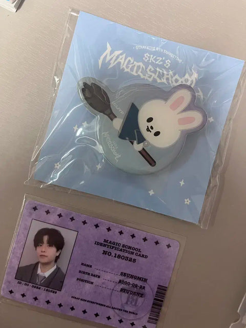 Stray Kids Magic School Seungmin ID Card, Leebit Griptok, all together for sale.