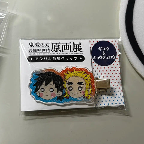 Demon Slayer Art Exhibition Giyu Rengoku Acrylic Bangs Clip