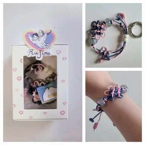 Handmade bracelet keyring