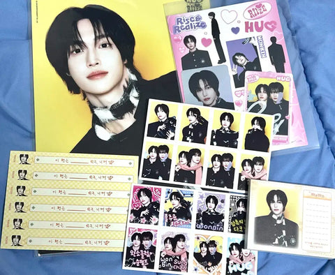Rise Wonbin Hug Slogan Set + Soonjungz Photocards