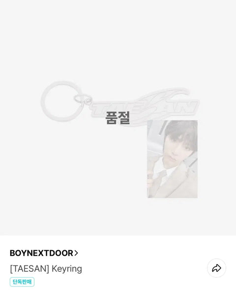 Taesan ₩19.99 Keychain (Includes Photocard)