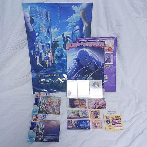Project Sekai PASH(A) Schwarz Wafer Poster Memo Stand Book Cover Bundle