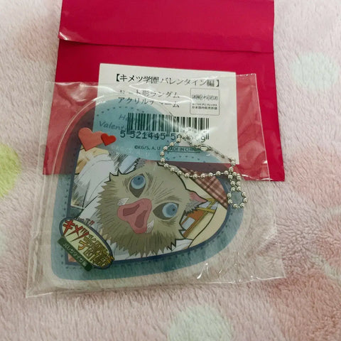 Demon Slayer Valentine Inosuke Acrylic Keychain Kimetsu Academy