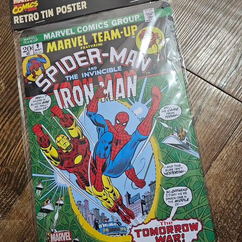 Marvel Tin Poster Spiderman Iron Man