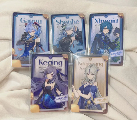 Genshin Impact Cafe Lantern Rite photocards 5-piece set for sale