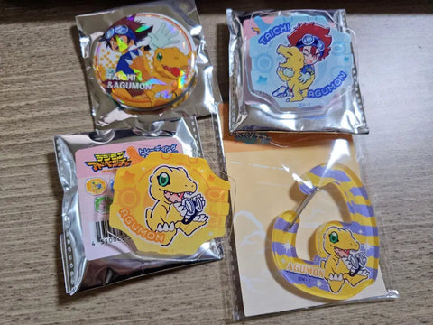 Digimon Can Badge Acrylic Badge Carabiner Bundle