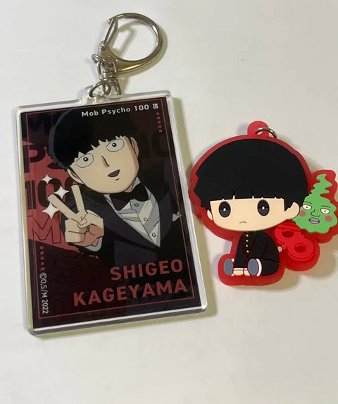 Mob Psycho 100 Kageyama Shigeo Mob Acrylic Keychain, Rubber Keychain