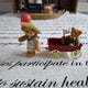 Teddy bear figure + Mini car set
