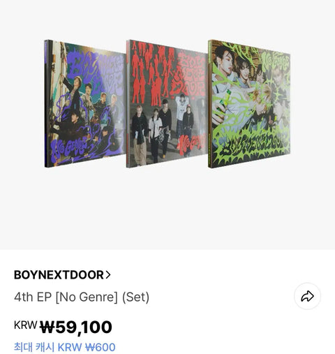 BOYNEXTDOOR No Genre Album 4th EP No Genre Album Set