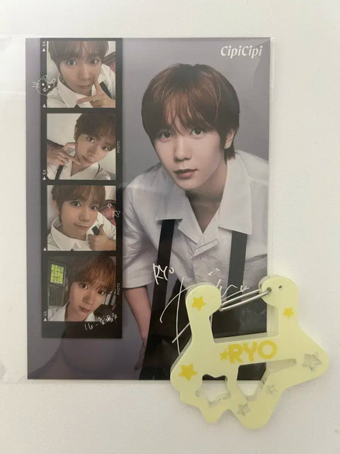 NCT WISH Ryo photocard benefit postcard Pipop random carabiner