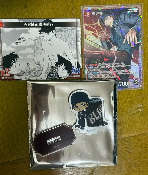 Detective Conan Akai Shuichi Conan Cafe SD Acrylic TCG Bundle