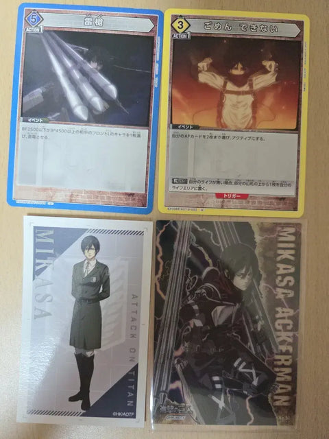Attack on Titan Shingeki Mikasa Merchandise Clear Card
