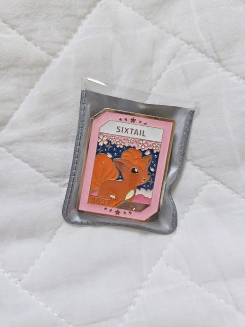 Isaac Toast Pokemon Badge Vulpix Cherry Blossom Night Version