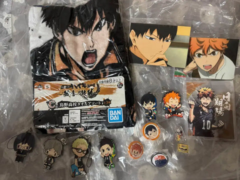 Haikyuu Karasuno Kageyama Hinata Included Goods Bundle