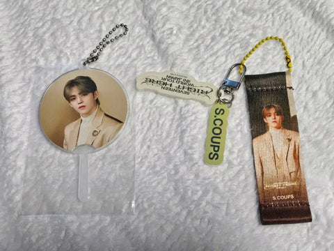 Seventeen S.Coups Mini Picket Fan Keyring Name Keyring Goods Set