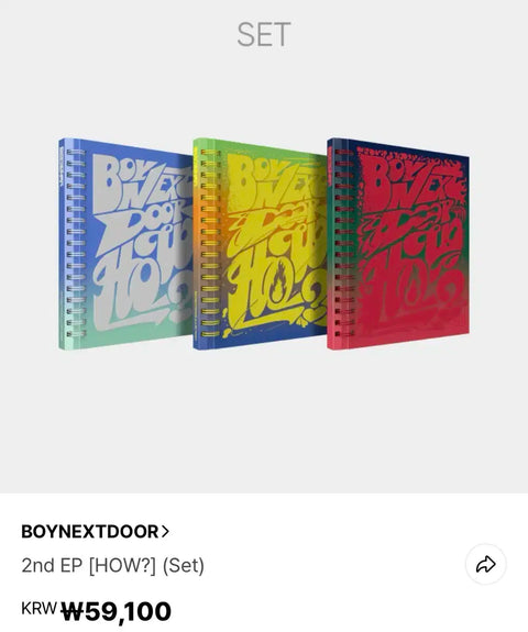 BOYNEXTDOOR HOW Album Set + Sticker ver.