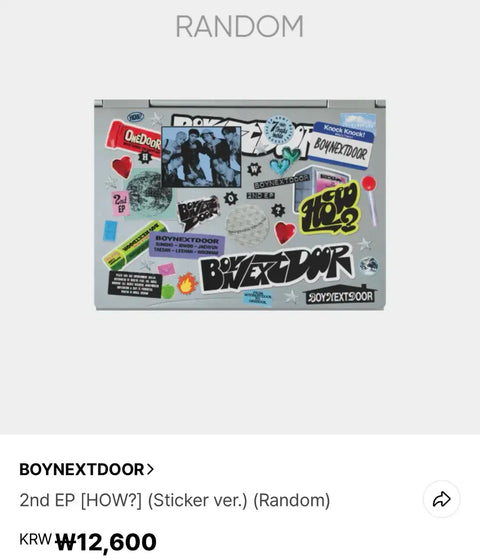 BOYNEXTDOOR HOW Album Set + Sticker ver.