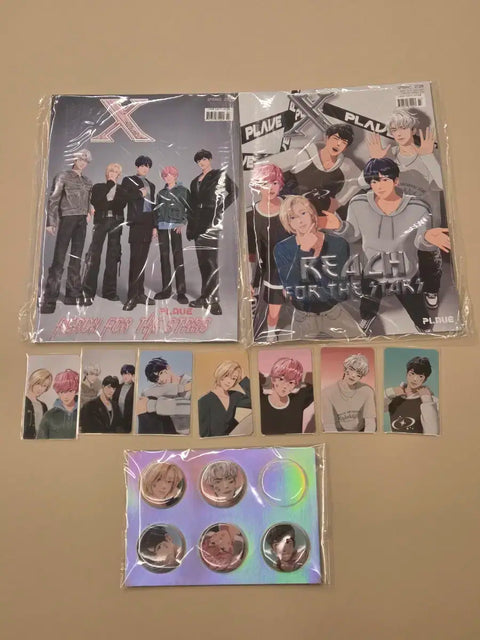 PLAVE Xblush Chinese magazine, photocard, badge bundle