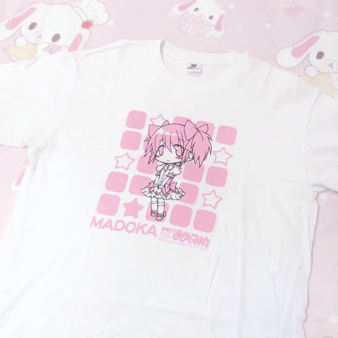 Magical Girl Madoka Magica Otaku T-shirt L Madomagi Kyubey Homura Classic Bishoujo