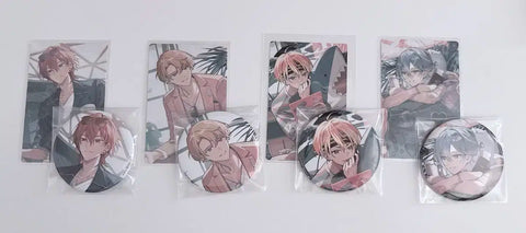Athree Can Badge + Photo Card Set Renga Nagi Raito Akuta