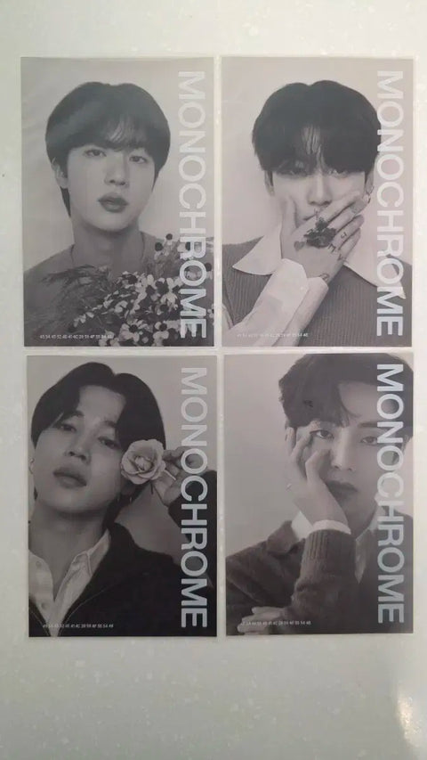 BTS Monochrome Pop-Up Printed Photos 4 Piece Set