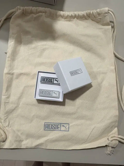 Rosé Puma Name Tag Pin & Drawstring Bag Bundle