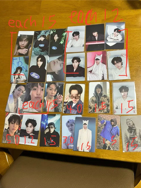 BTS V JHOPE JUNGKOOK photocard