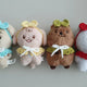 10cm Doll Knitted Outfit Cape Ribbon Set of 4, Sold as a Bundle