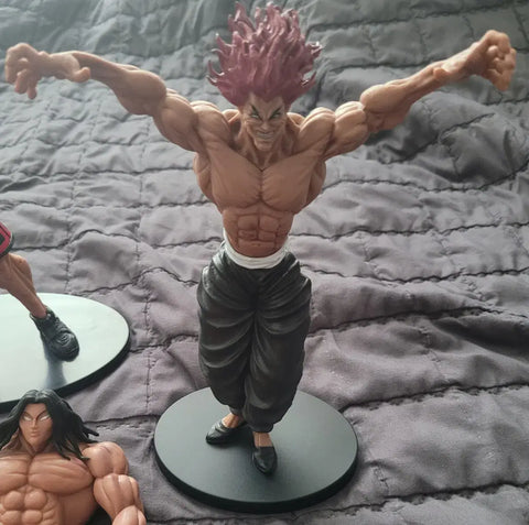 Hanma Baki, Hanma Yujiro, Jack Hanayama + Pickle figures, selling as a set.