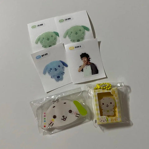 NCT Wish Pop-up Ryo Miniature, Mirror Keychain, Ddibushil (Sticker Seal) New