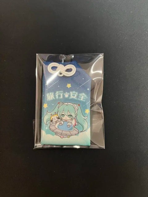 Selling Vocaloid Miku charm omikuji.