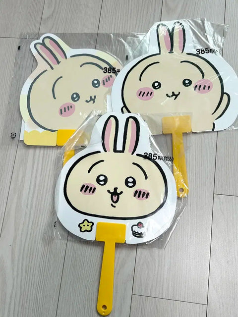 Chiikawa Usagi Mononoke Small and Cute Fan Uchiwa Bundle