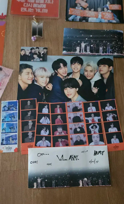 Selling unofficial BTS goods.
